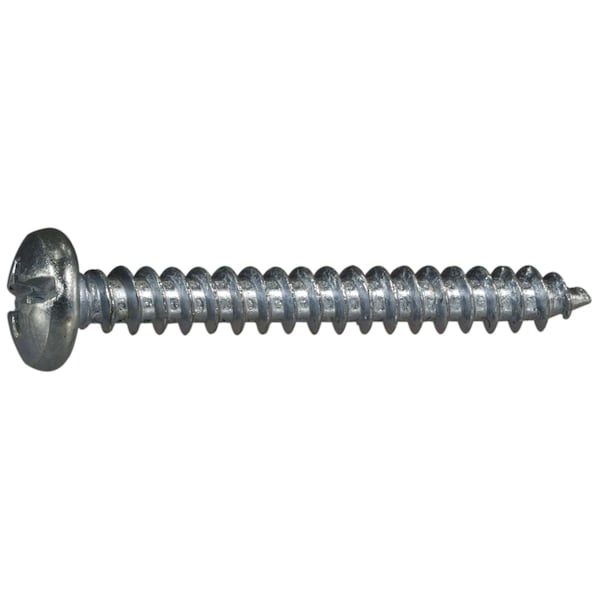 Midwest Fastener Sheet Metal Screw, #10 x 1-1/2 in, Zinc Plated Steel Pan Head Combination Phillips/Slotted Drive 03191 - main